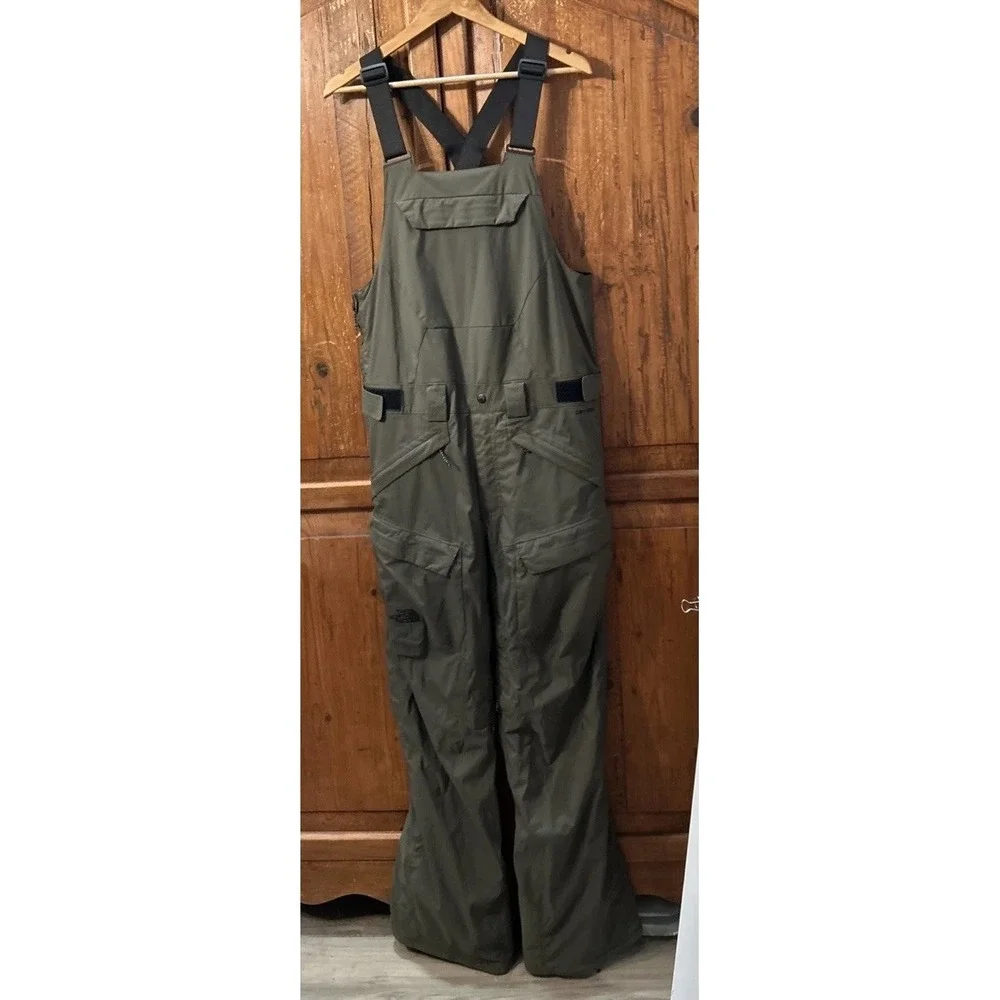 Mens THE NORTH FACE Freedom Bib Skiing Snow Sz Med‎ Thyme DRYVENT EC